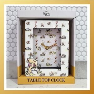 Disney Winnie the Pooh Clock with Gold Accents